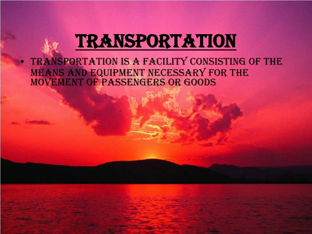 transportation