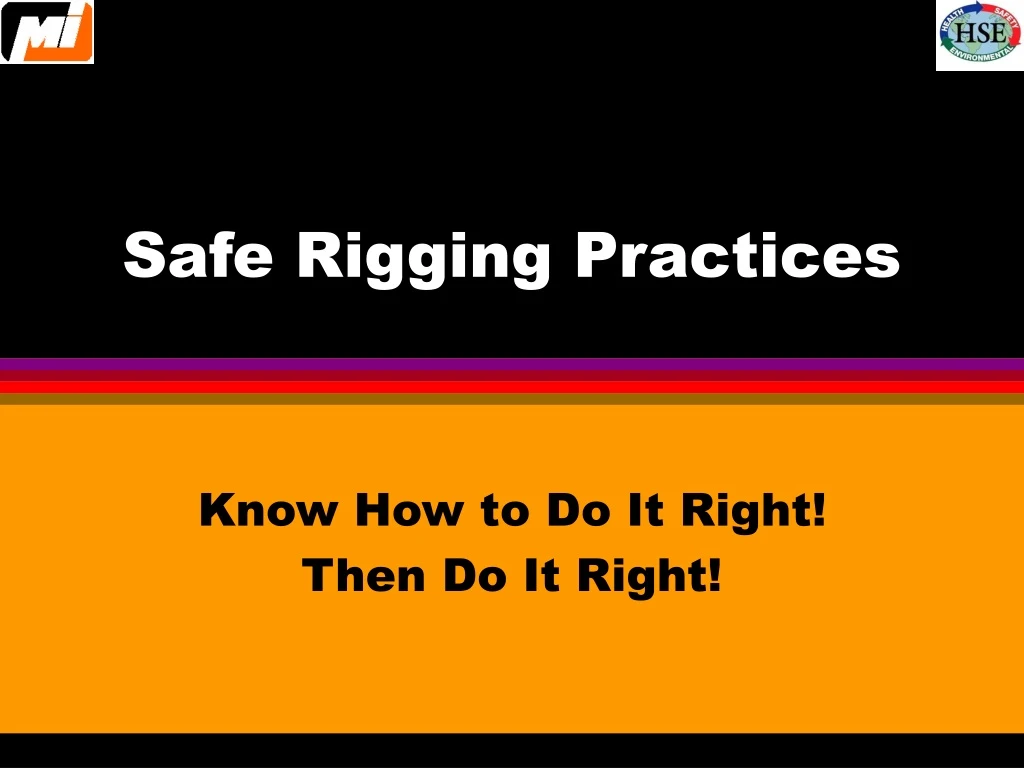 safe rigging practices