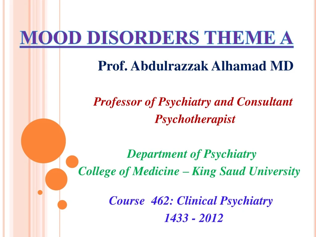mood disorders theme a