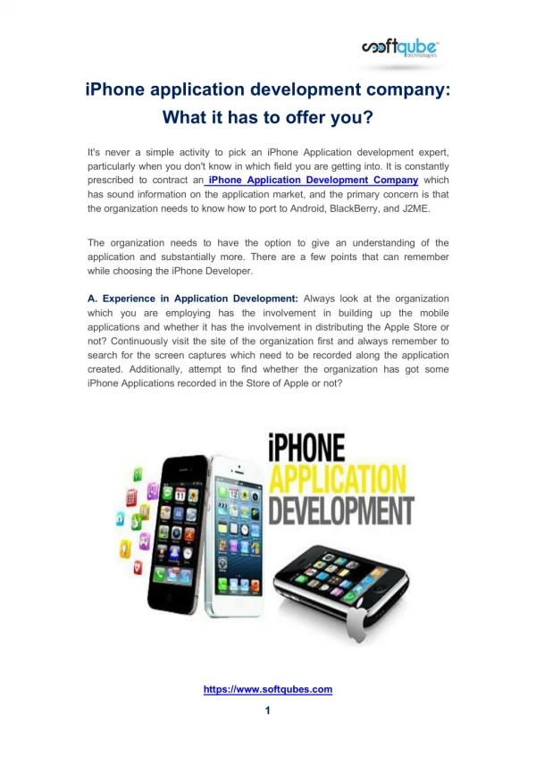 iPhone application development company: What it has to offer you?