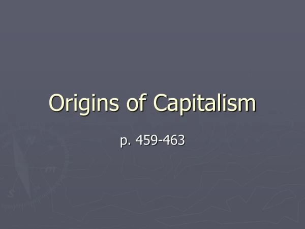 Origins of Capitalism