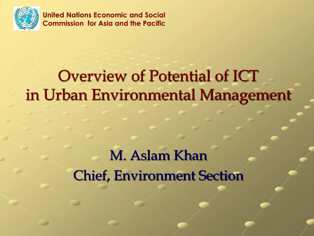 overview of potential of ict in urban environmental management