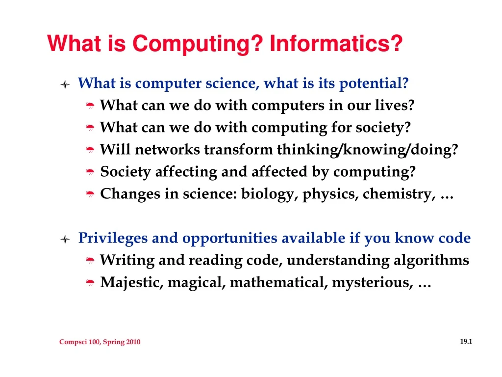 what is computing informatics