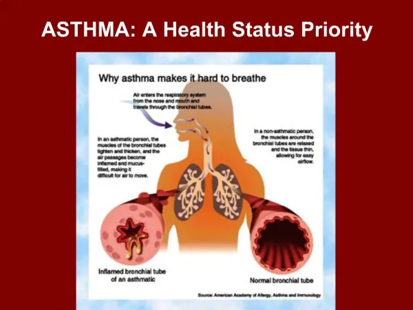 ASTHMA: A Health Status Priority