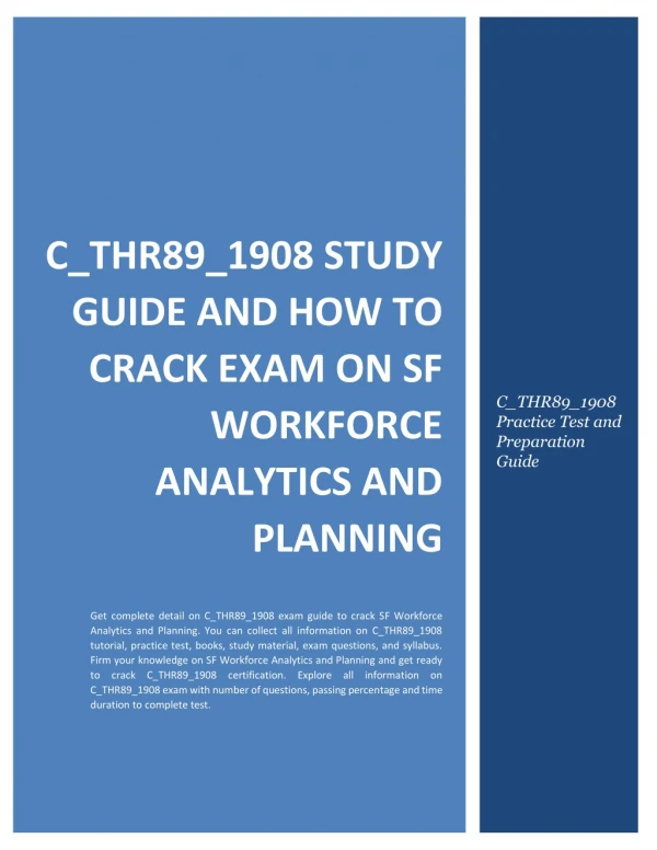 C_THR89_1908 Study Guide and How to Crack Exam on SF Workforce Analytics and Planning