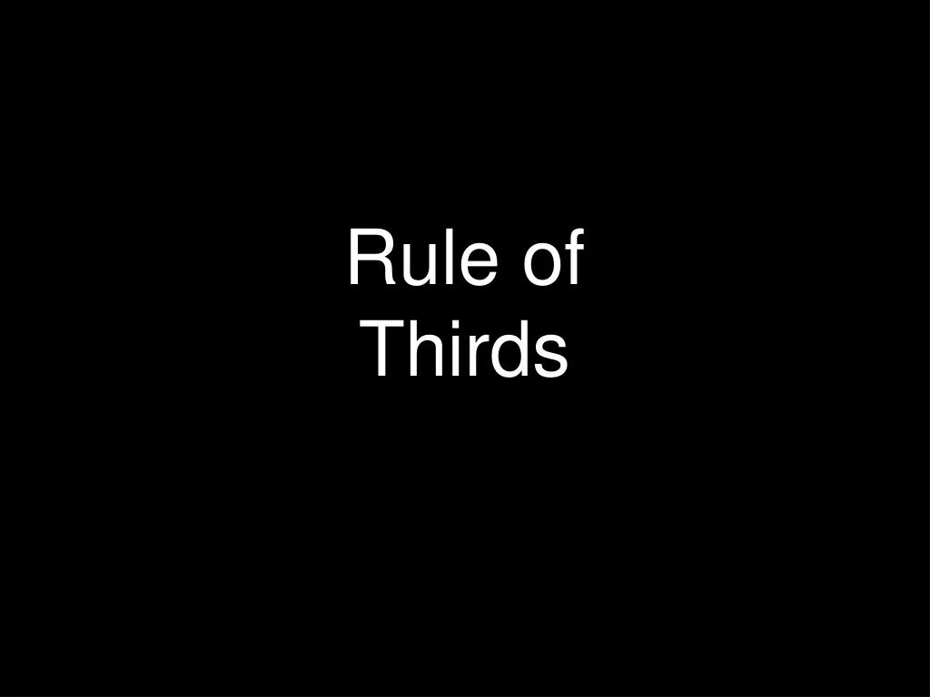 rule of thirds