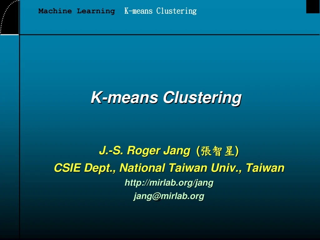 k means clustering