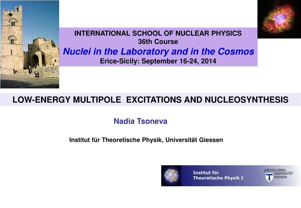 international school of nuclear physics 36th