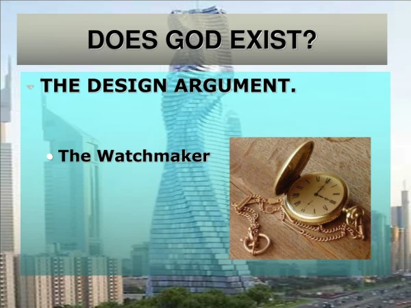 DOES GOD EXIST?