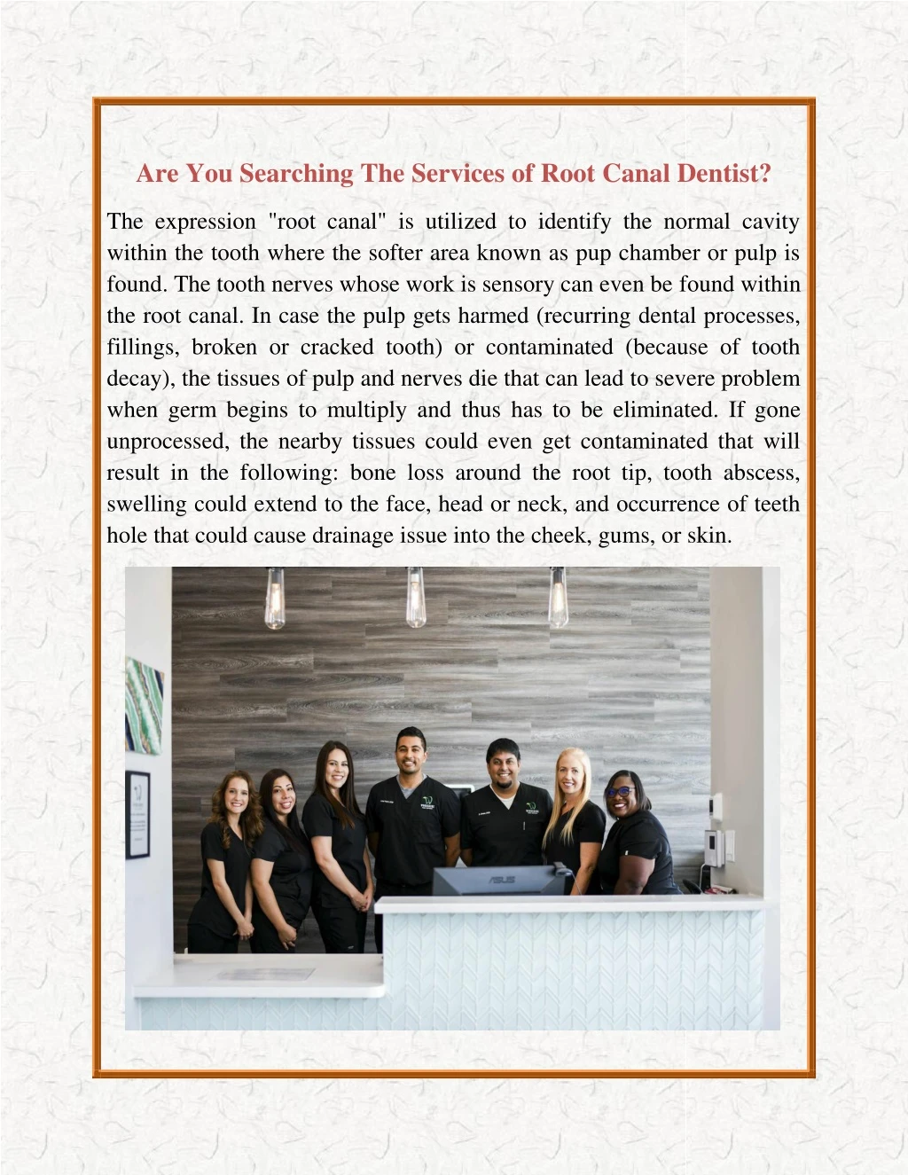 are you searching the services of root canal