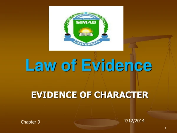 Law of Evidence