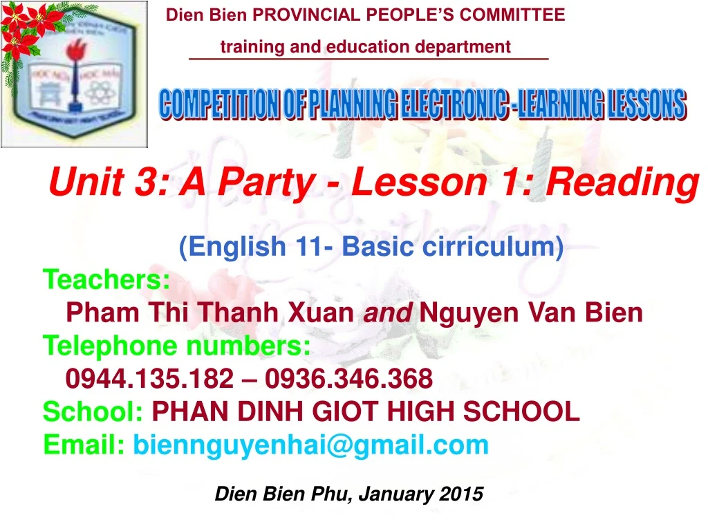 dien bien provincial people s committee training