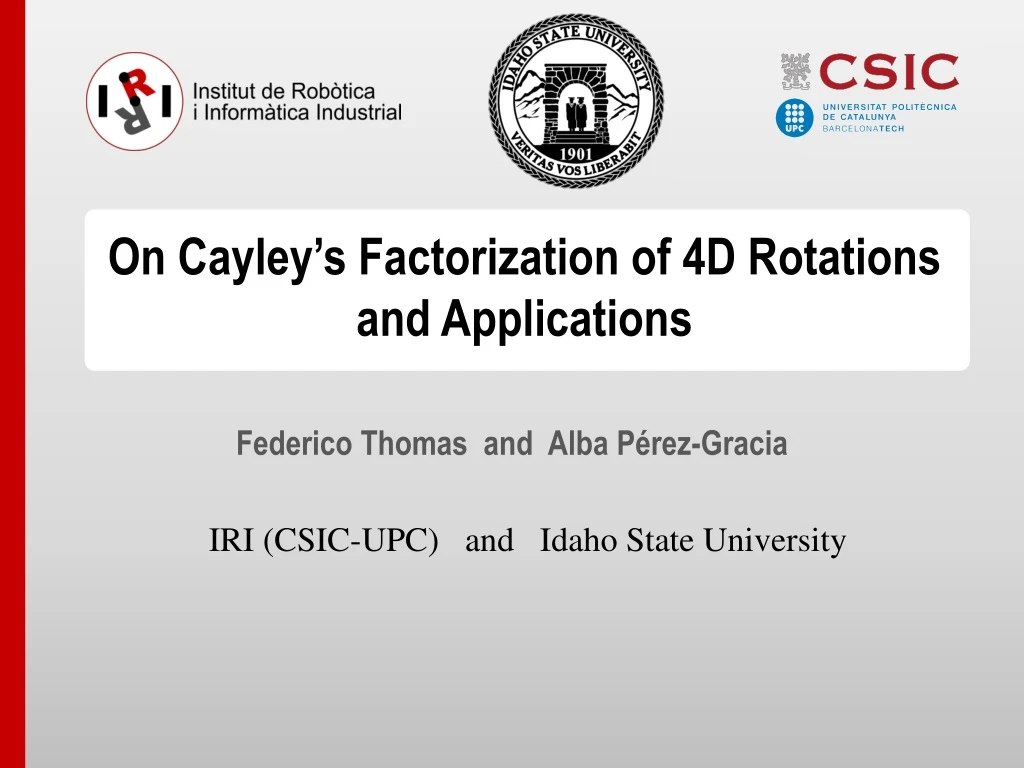 on cayley s factorization of 4d rotations and applications