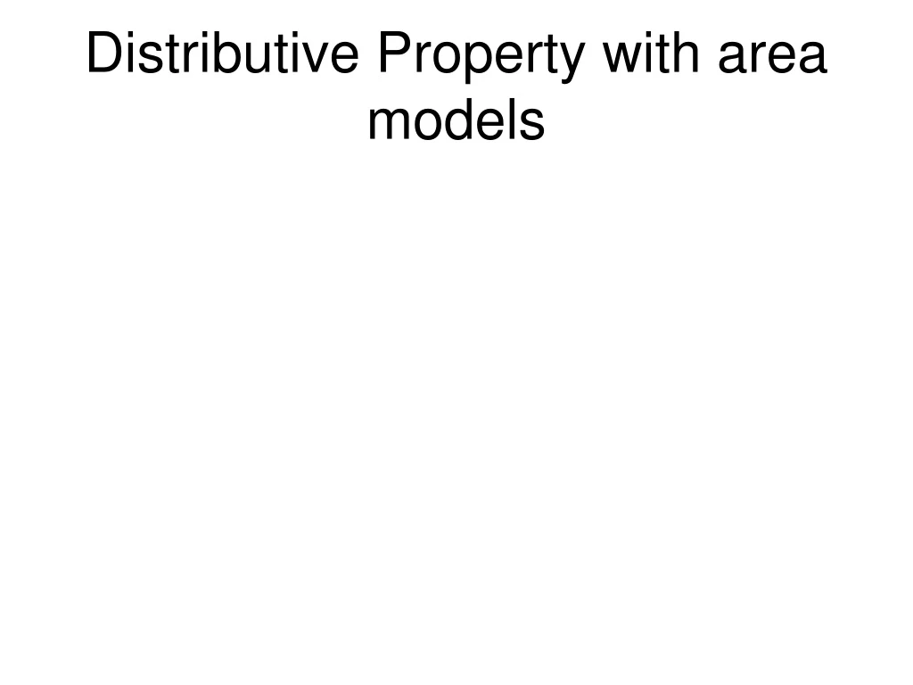 distributive property with area models