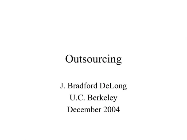 Outsourcing