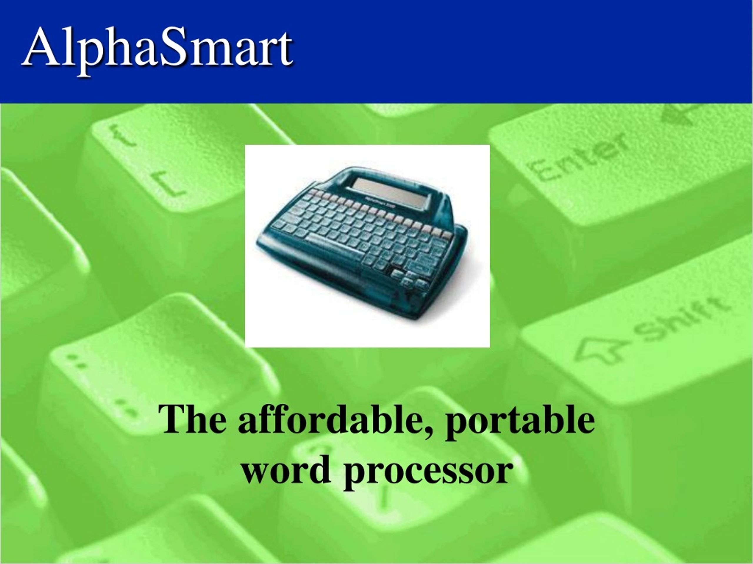 AlphaSmart - slide 1