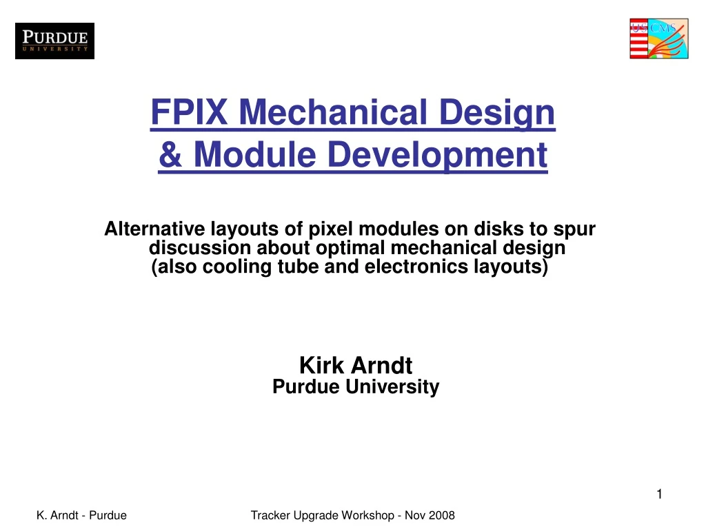 fpix mechanical design module development