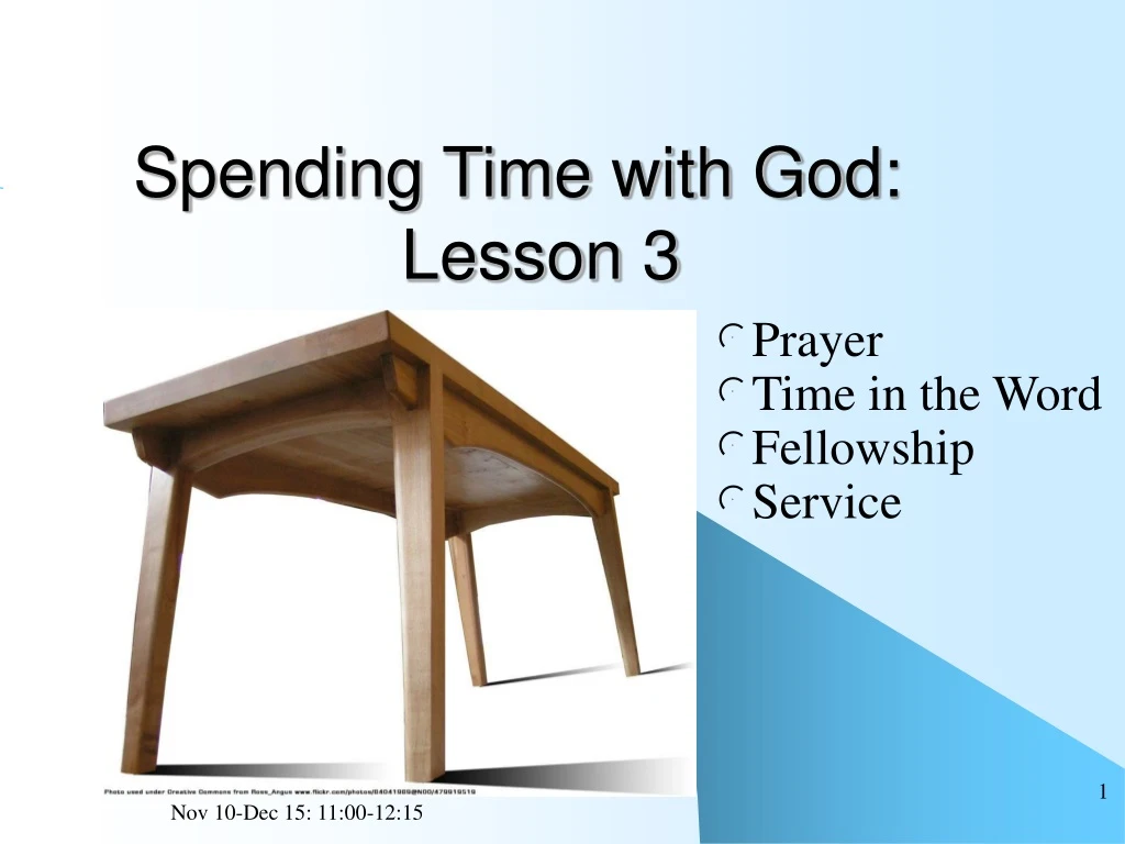 spending time with god lesson 3