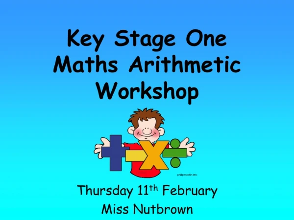 Key Stage One Maths Arithmetic Workshop