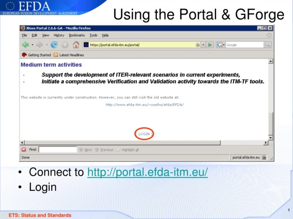 Using the Portal &amp; GForge