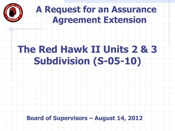 The Red Hawk II Units 2 &amp; 3 Subdivision (S-05-10)