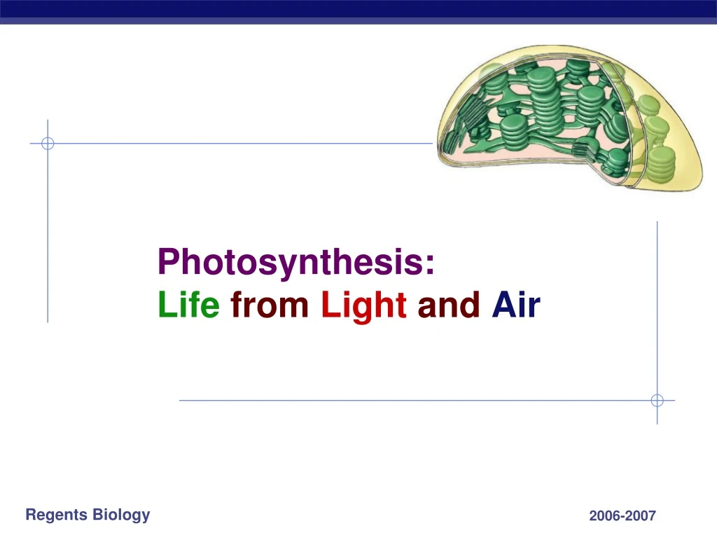 photosynthesis life from light and air
