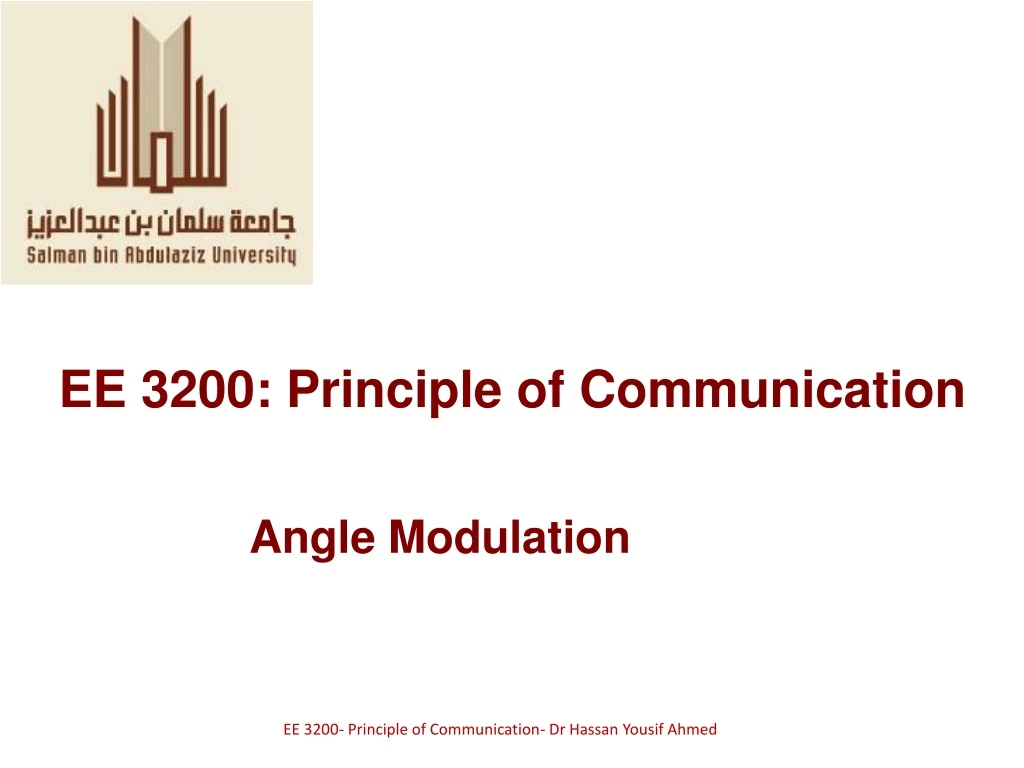 ee 3200 principle of communication