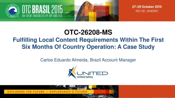 Carlos Eduardo Almeida, Brazil Account Manager