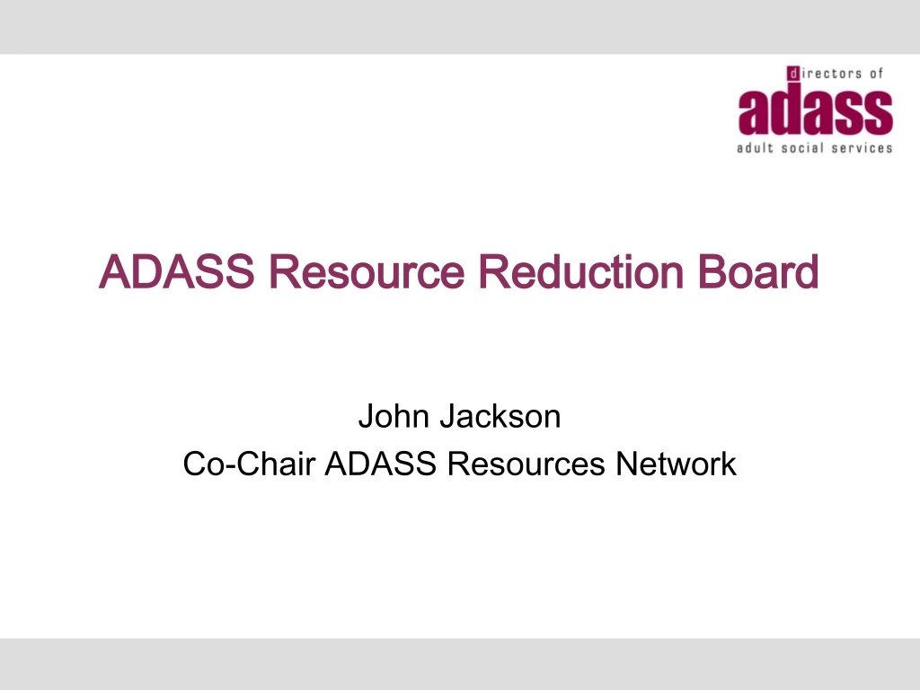 adass resource reduction board