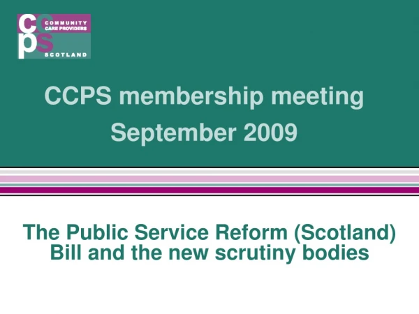 CCPS membership meeting September 2009