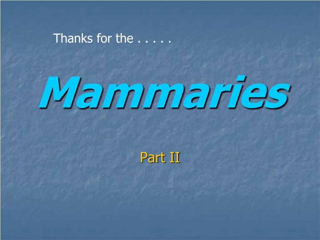 mammaries