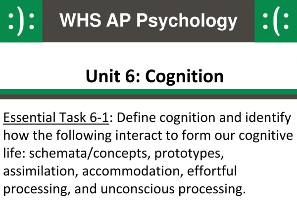 Unit 6: Cognition