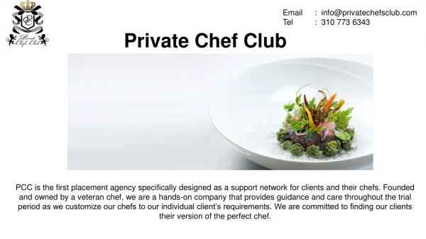 Private Chef hiring Agency In United States