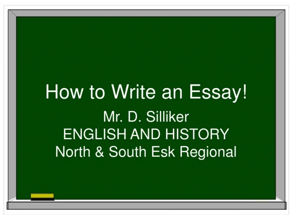 How to Write an Essay!