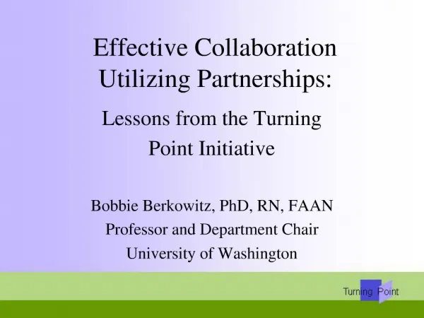Effective Collaboration Utilizing Partnerships: