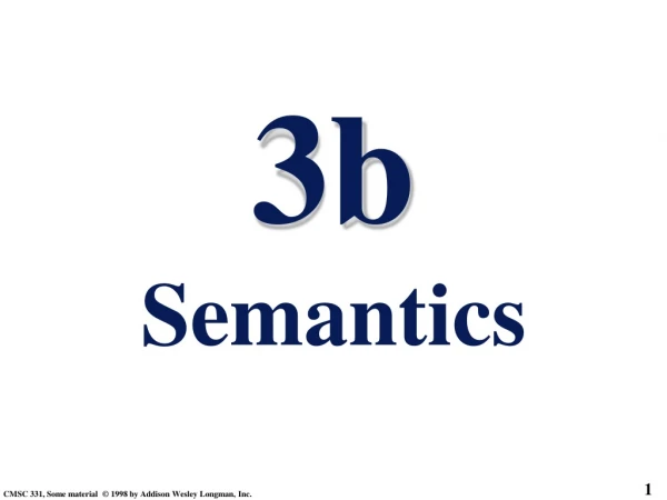 3b Semantics