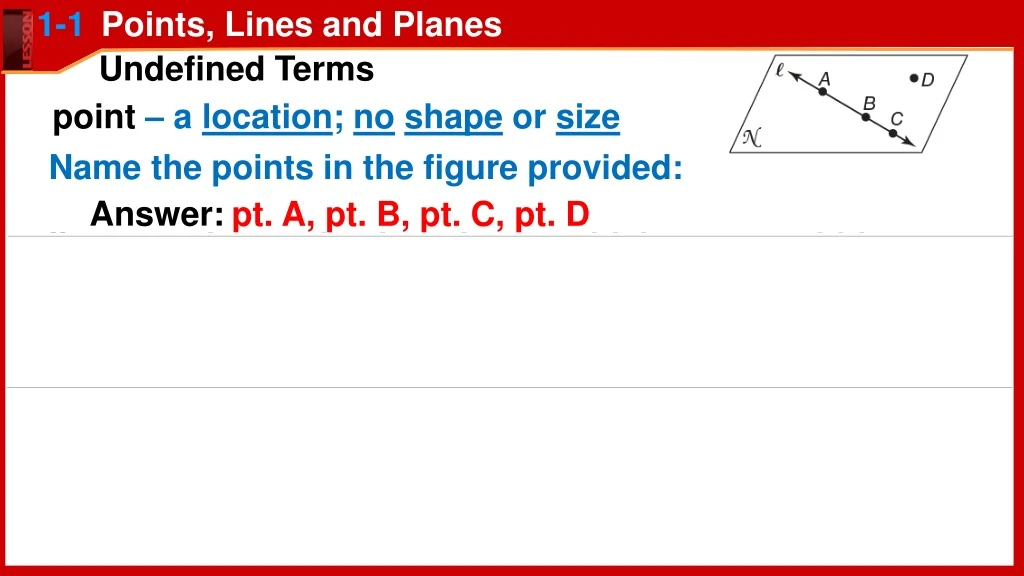 1 1 points lines and planes