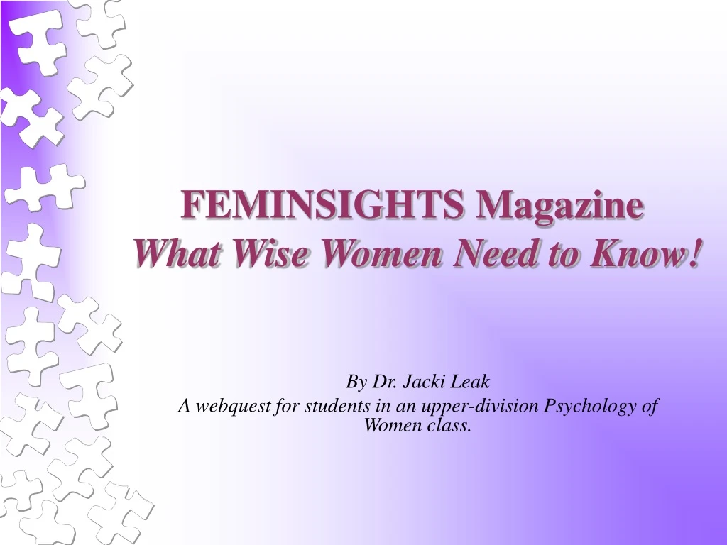 feminsights magazine what wise women need to know