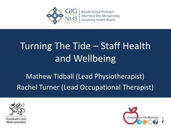 Turning The Tide – Staff Health and Wellbeing