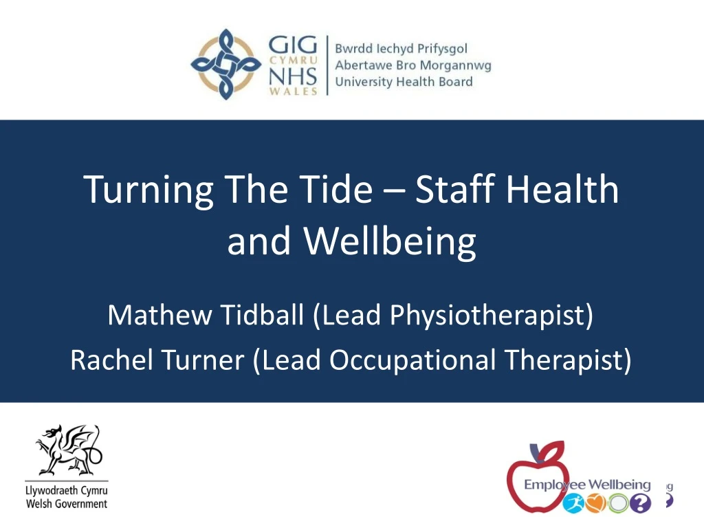 mathew tidball lead physiotherapist rachel turner lead occupational therapist