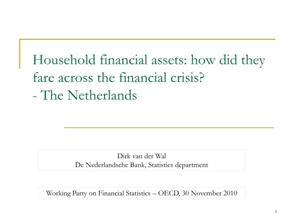 Household financial assets: how did they fare across the financial crisis? - The Netherlands