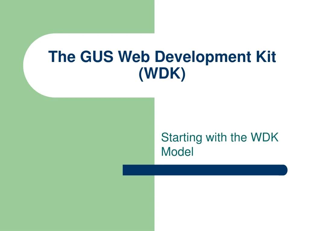 the gus web development kit wdk