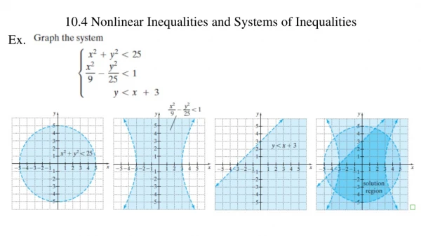 10.4 Nonlinear Inequalities and Systems of Inequalities
