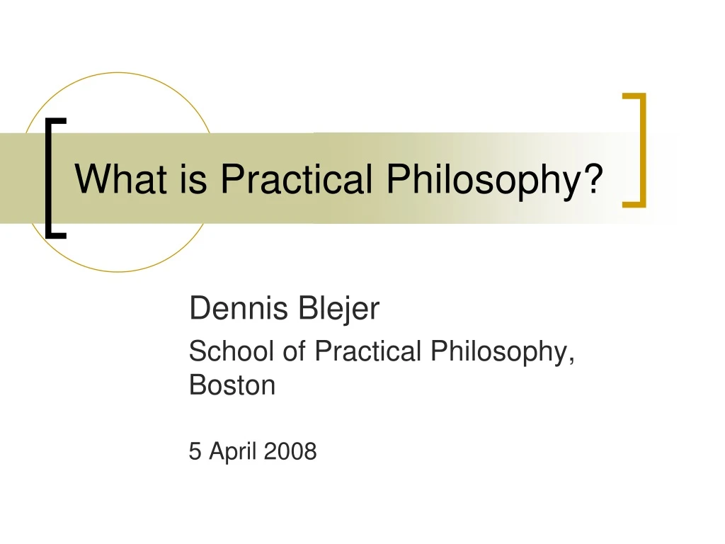 what is practical philosophy