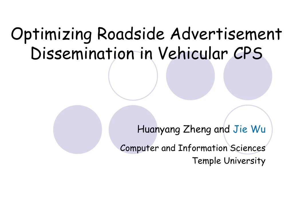 optimizing roadside advertisement dissemination in vehicular cps