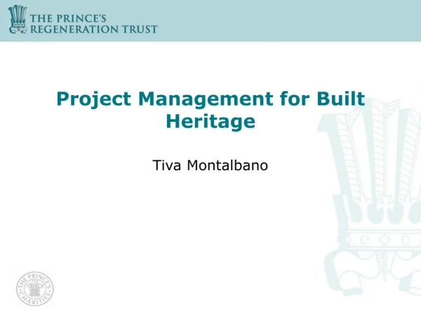 Project Management for Built Heritage