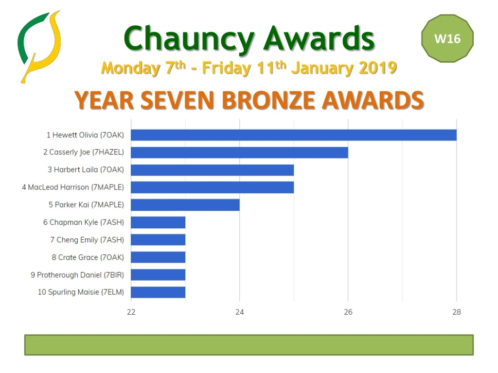 year seven bronze awards