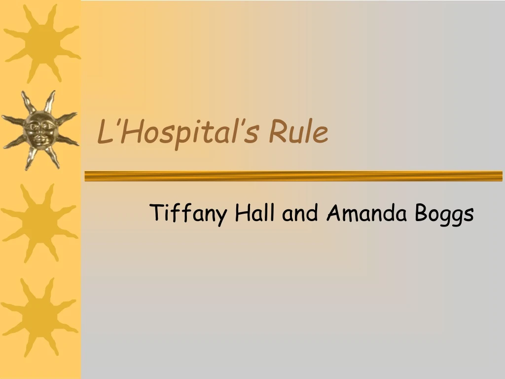 l hospital s rule