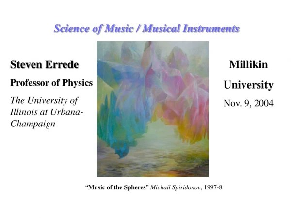 Science of Music / Musical Instruments