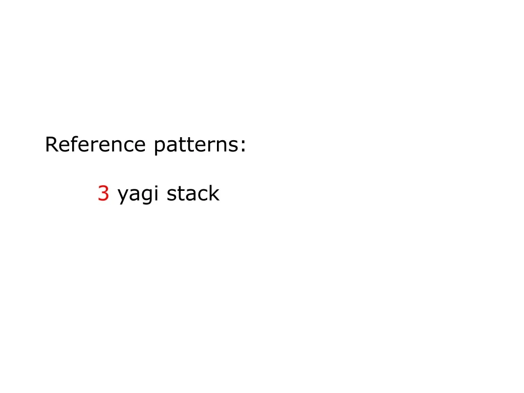 reference patterns 3 yagi stack
